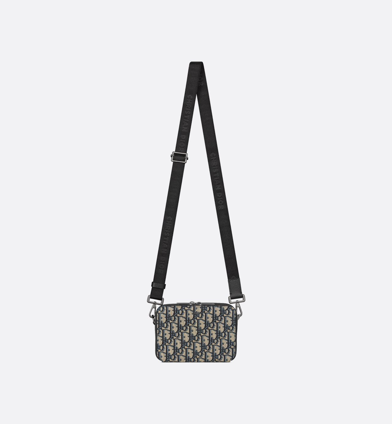 Pochette zippée à bandoulière Toile jacquard Dior Oblique noir - #2