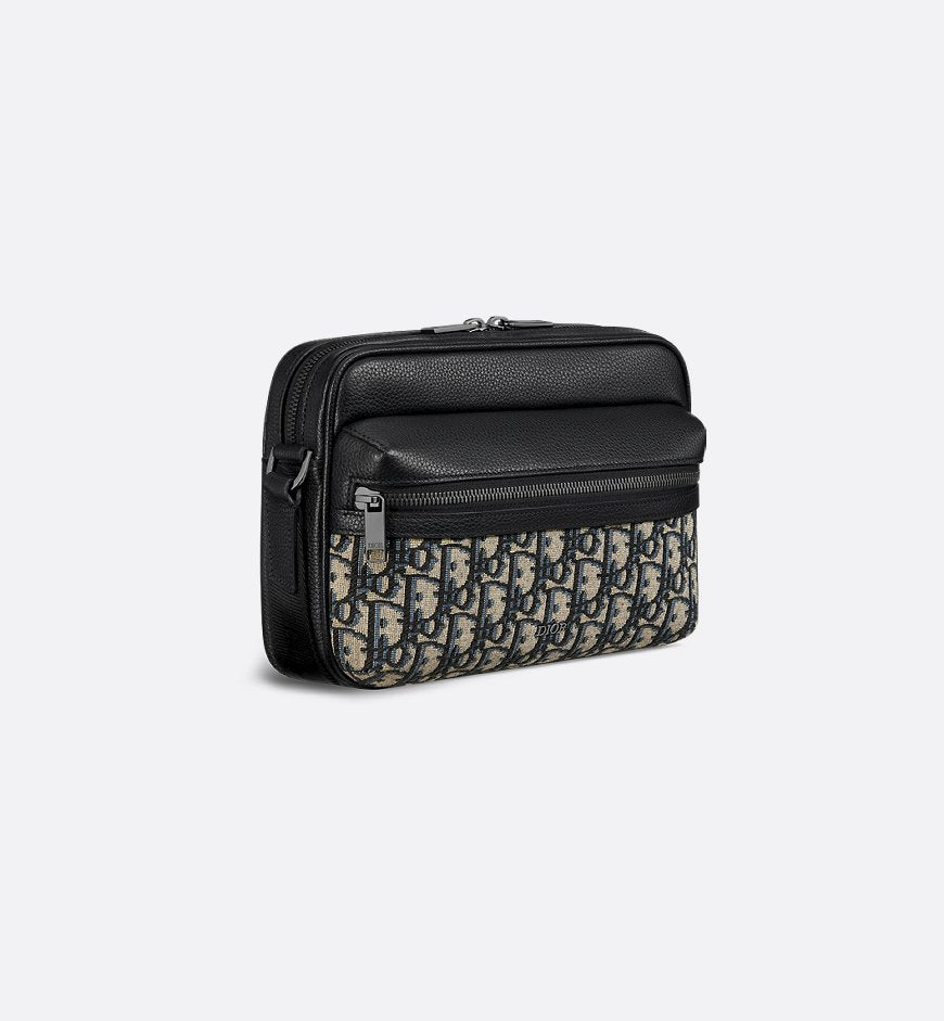 Sac Messenger zippé Rider 2.0 Noir et Beige