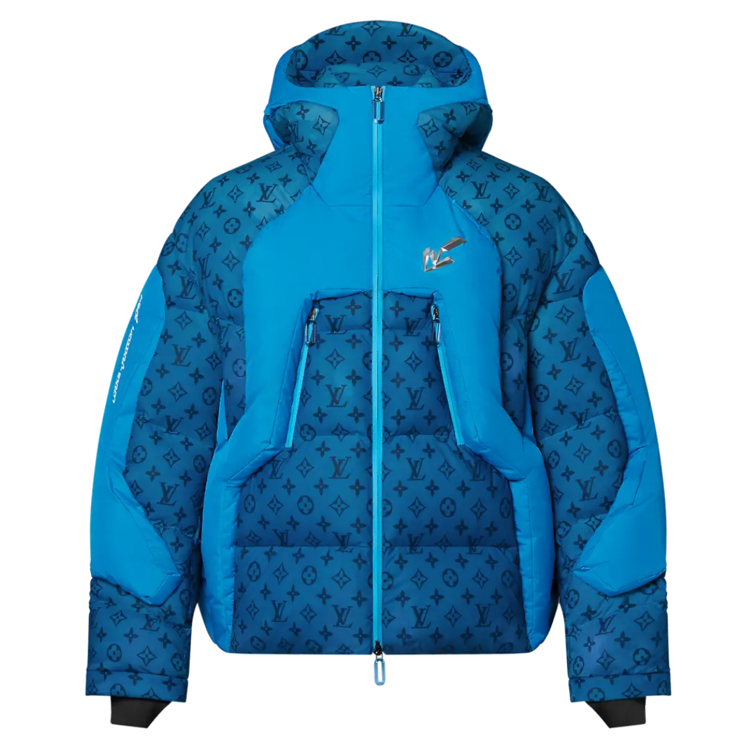 Doudoune monogrammée Bleue