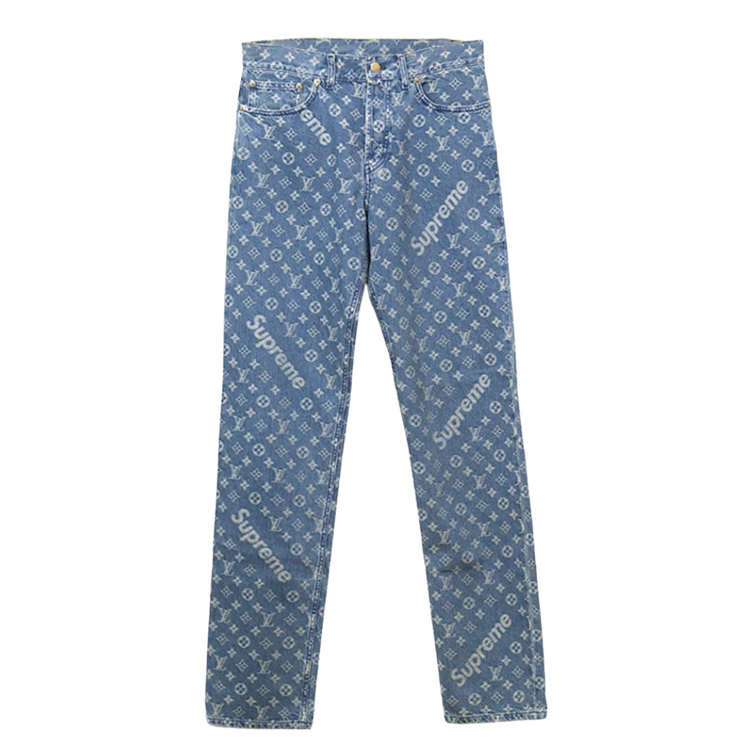 Veste monogrammée en denim Bleu