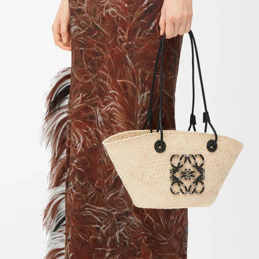 Loewe - Anagram en palmier Iraca et cuir de veau