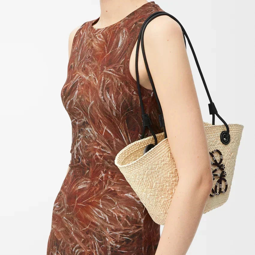 Loewe - Anagram en palmier Iraca et cuir de veau