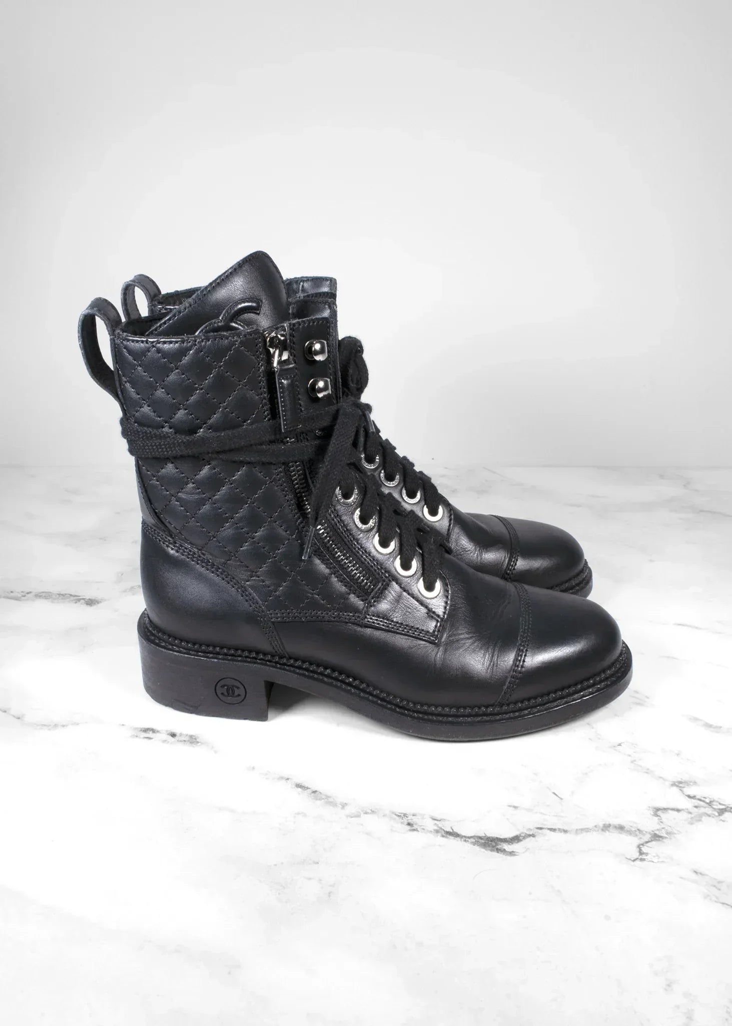 CC LACE UP ANKLE BOOTS