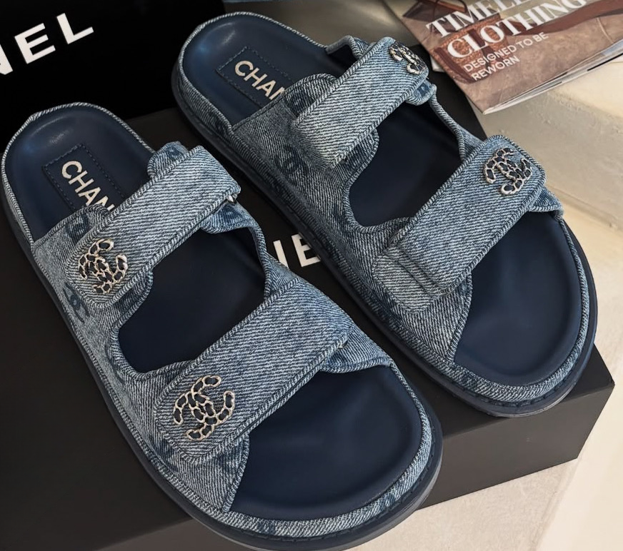CC denim sandals
